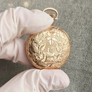 14kt Gold Ornate Pocket Watch Ladies